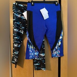 Fabletics Blue Capri Leggings SZ Medium